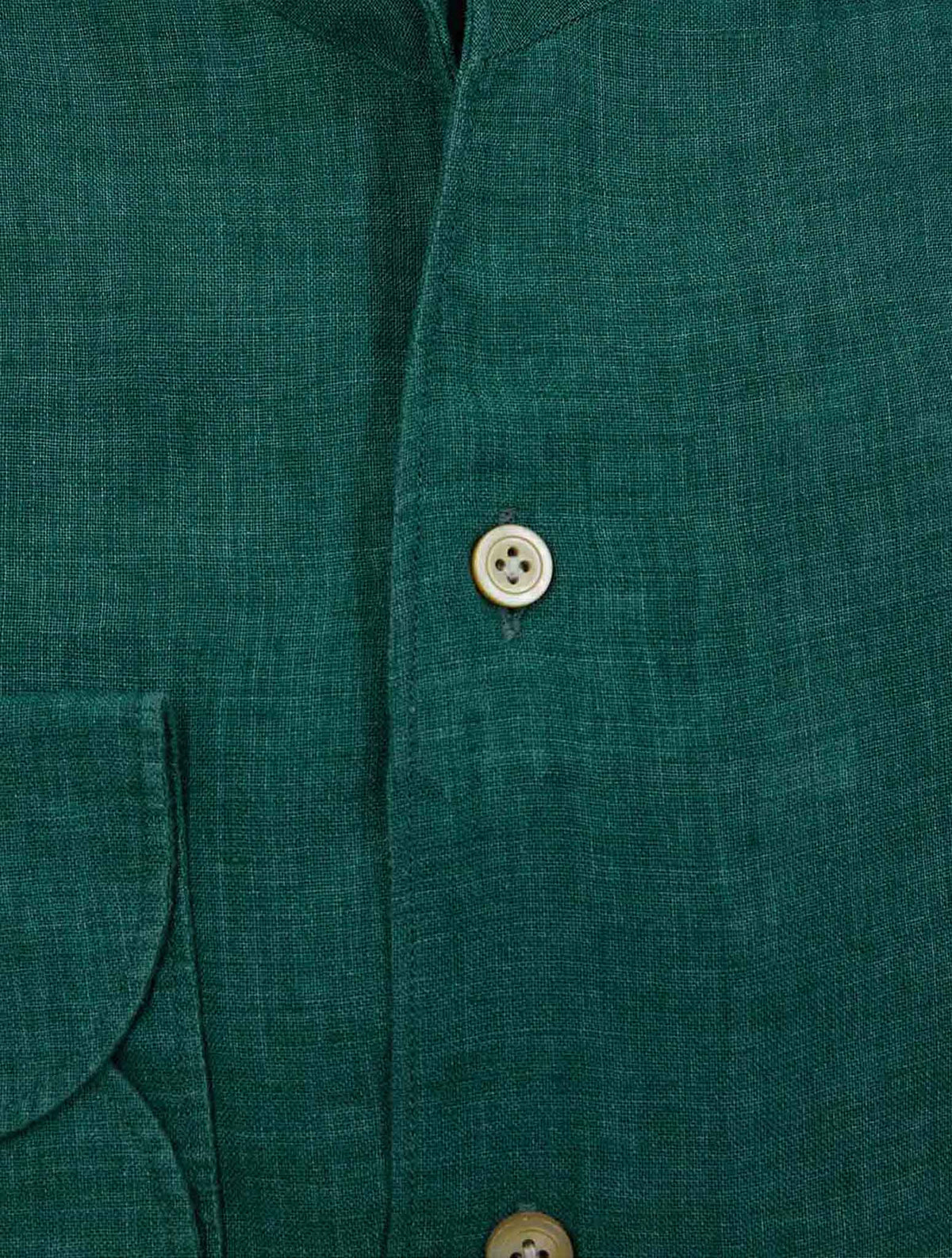 Finamore 1925 Green Linen Shirt Seul
