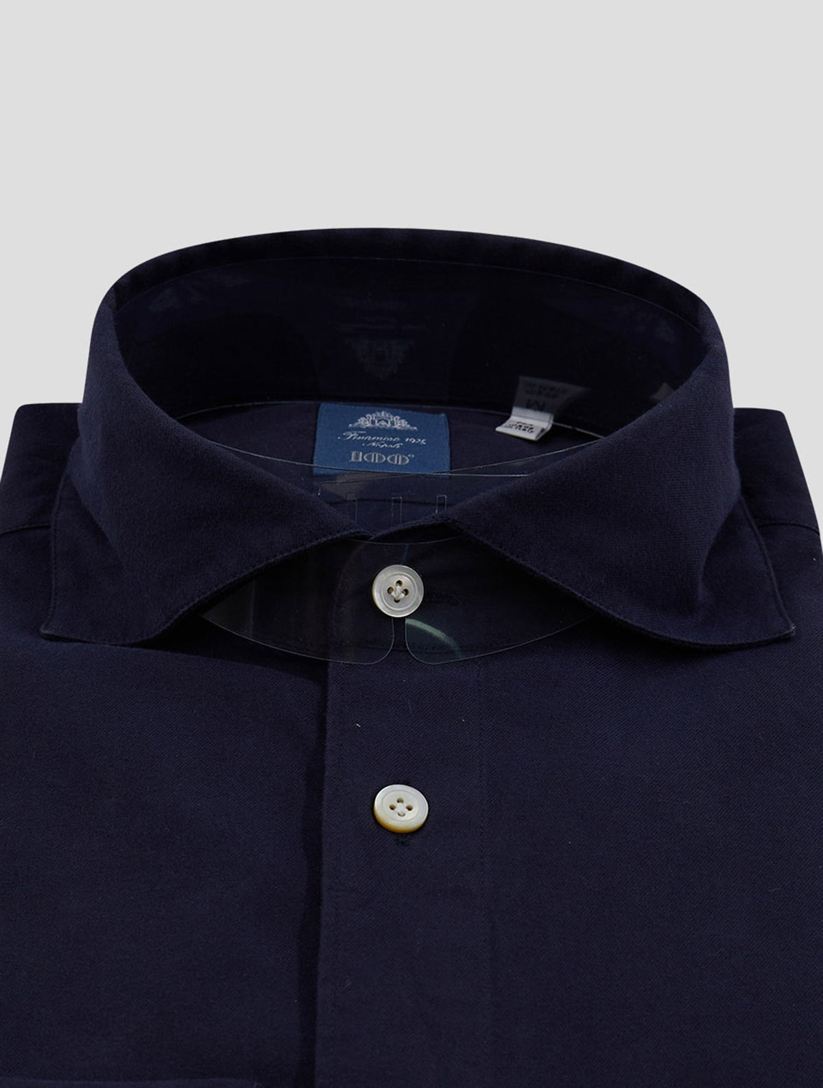 Finamore 1925 Dark Blue Cotton Shirt Verona