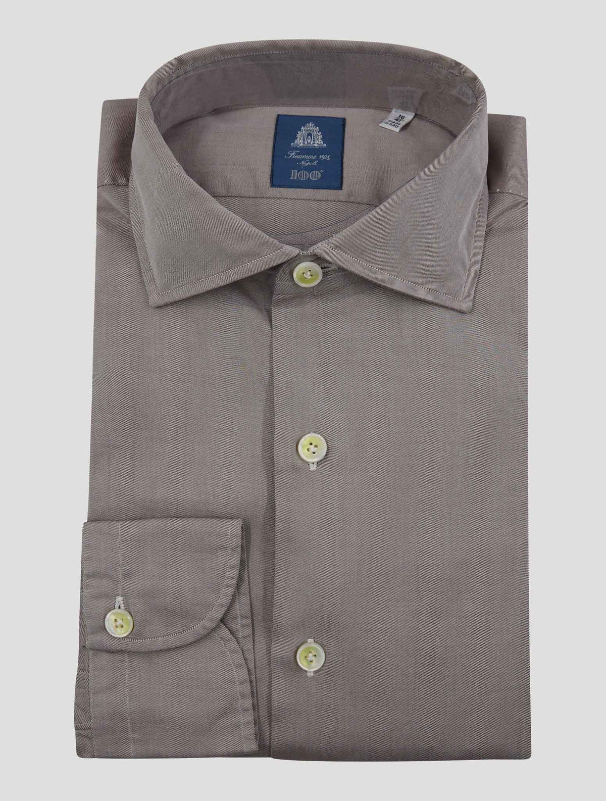Finamore 1925 Wine Cotton Shirt NAP87