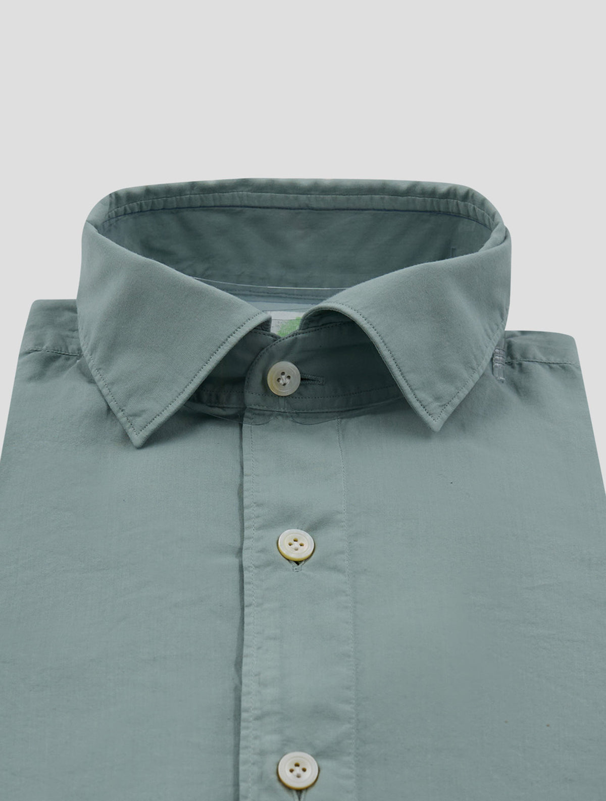 Finamore 1925 Green Cotton Shirt Tokyo