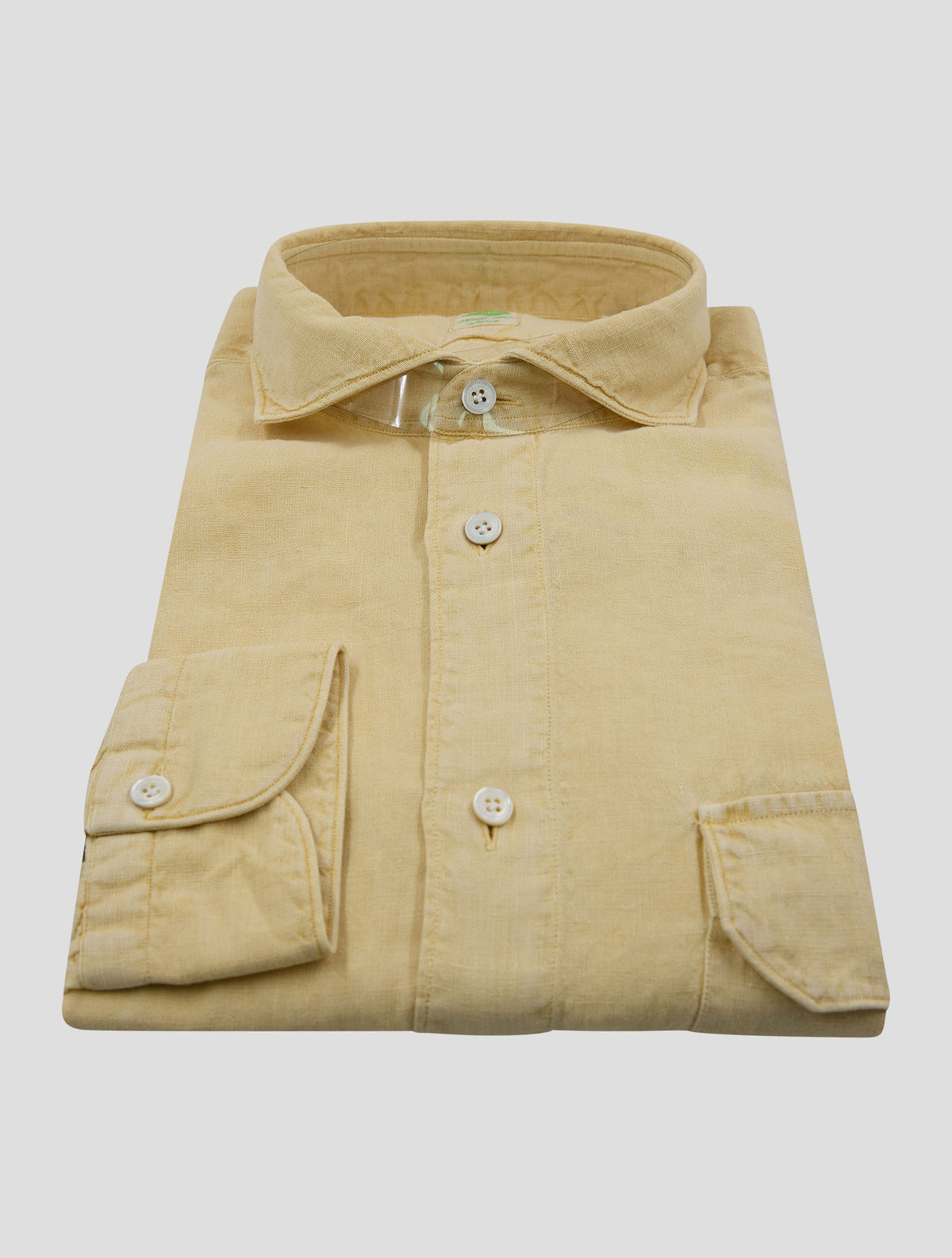 Finamore 1925 Orange Linen Shirt Salina