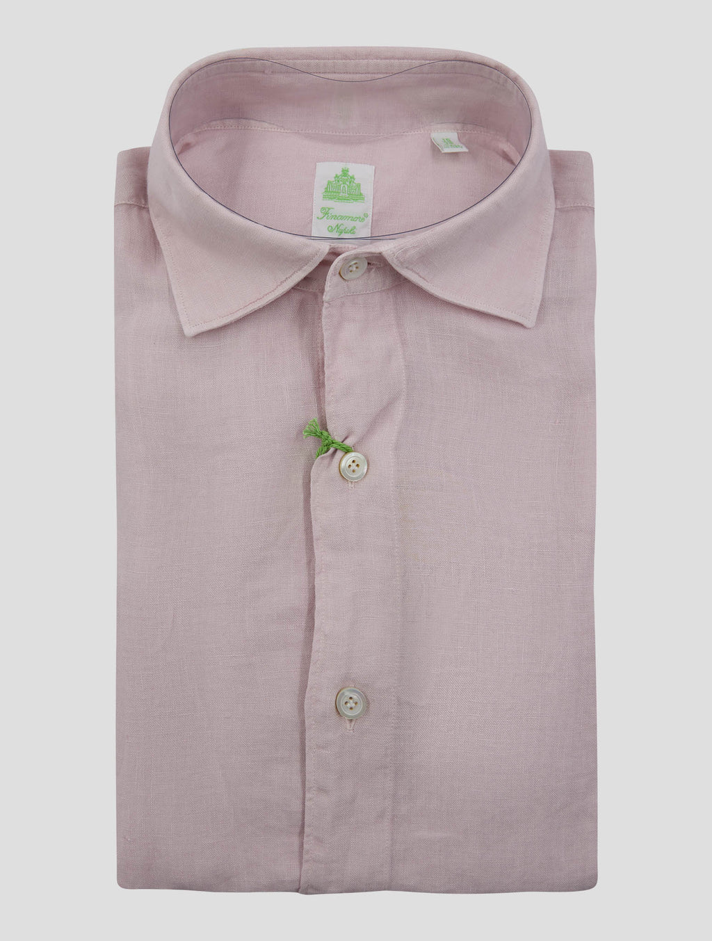 Finamore 1925 Pink Linen Shirt TOKYO
