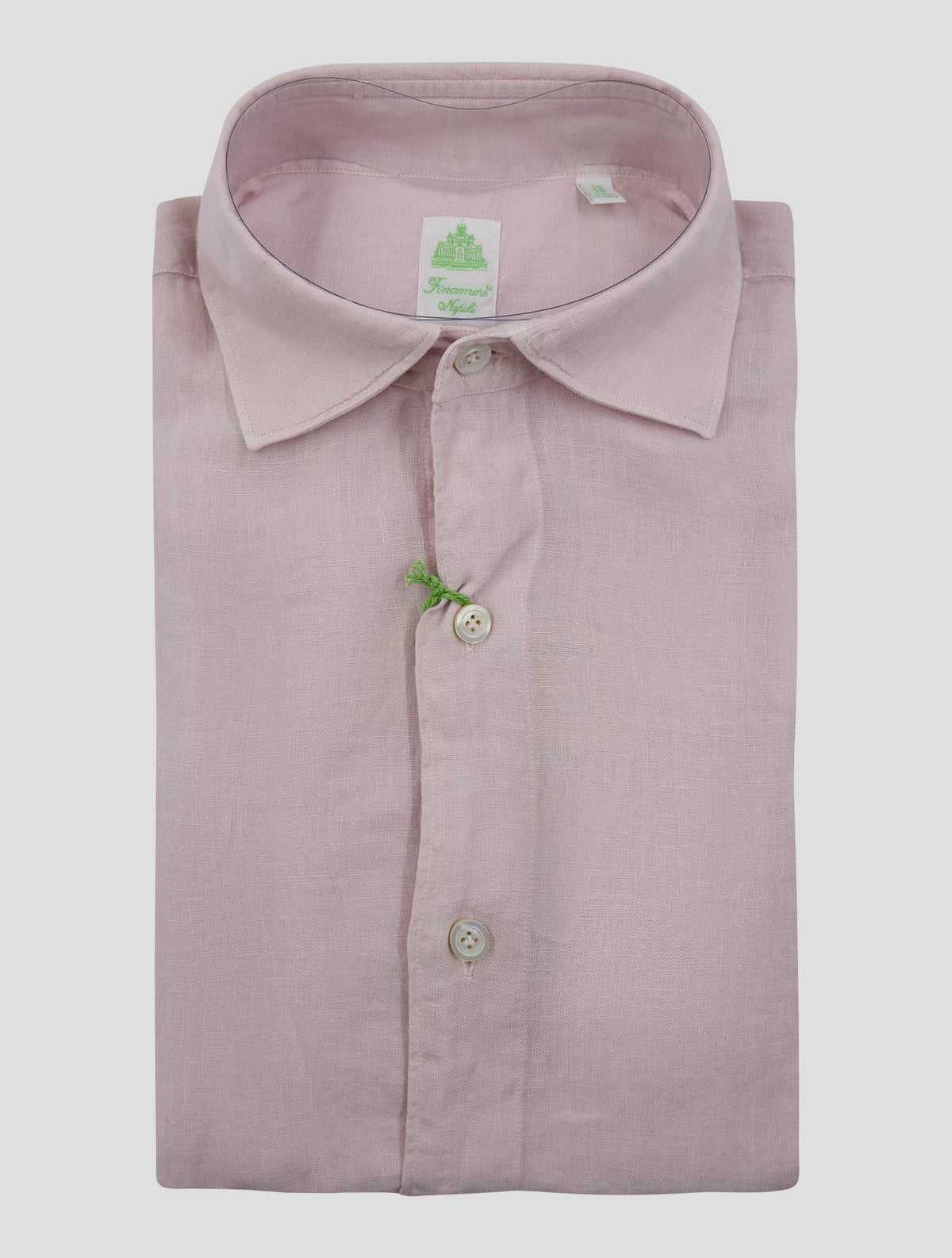 Finamore 1925 Pink Linen Shirt TOKYO