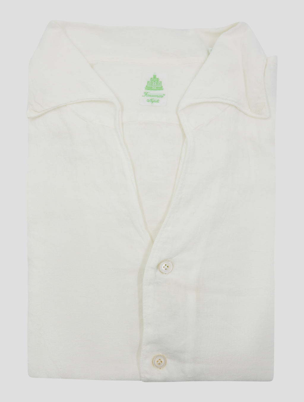 Finamore 1925 White Linen Shirt Gaeta