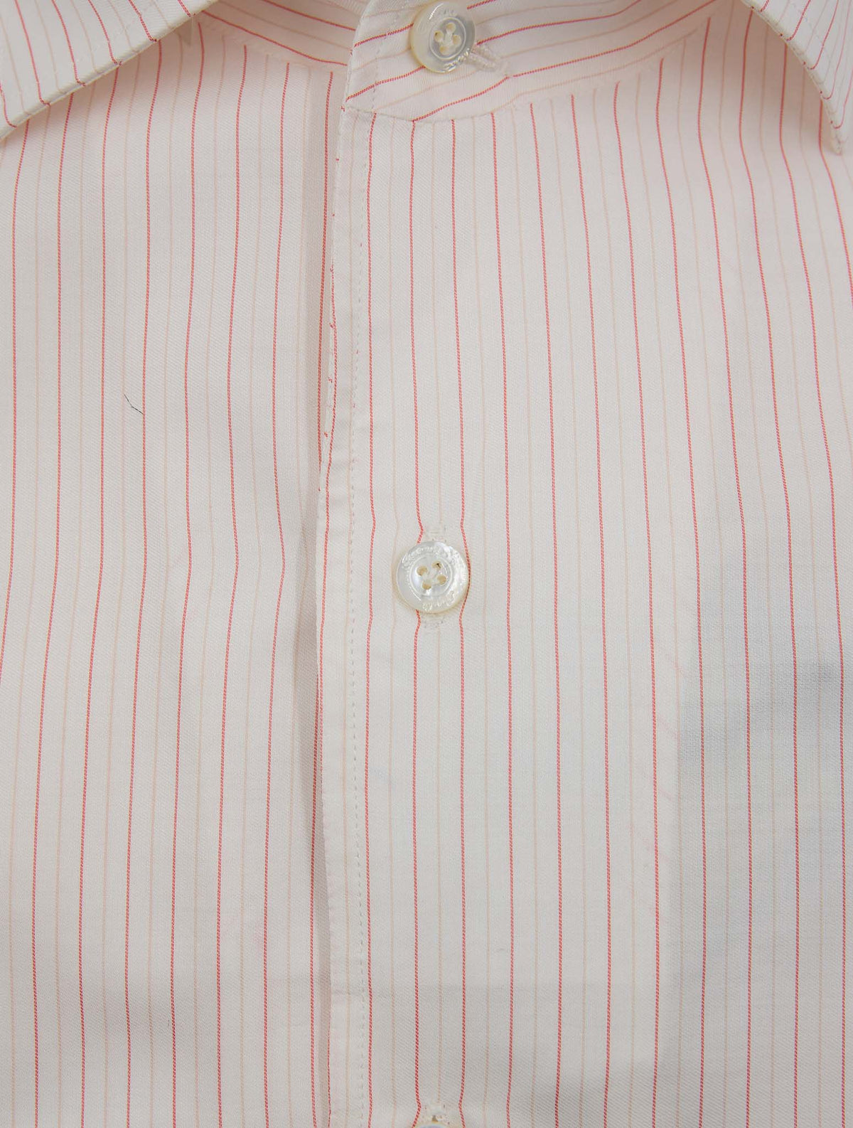 Finamore 1925 Red White Cotton Shirt Versilia