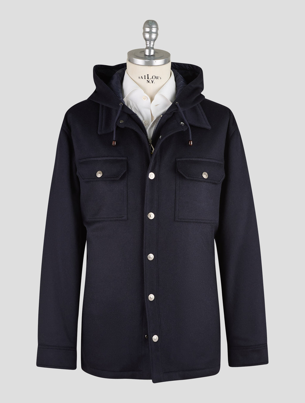 Sartorio Napoli Dark Blue Cashemere Coat