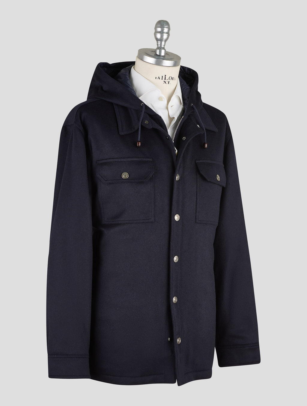 Sartorio Napoli Dark Blue Cashemere Coat