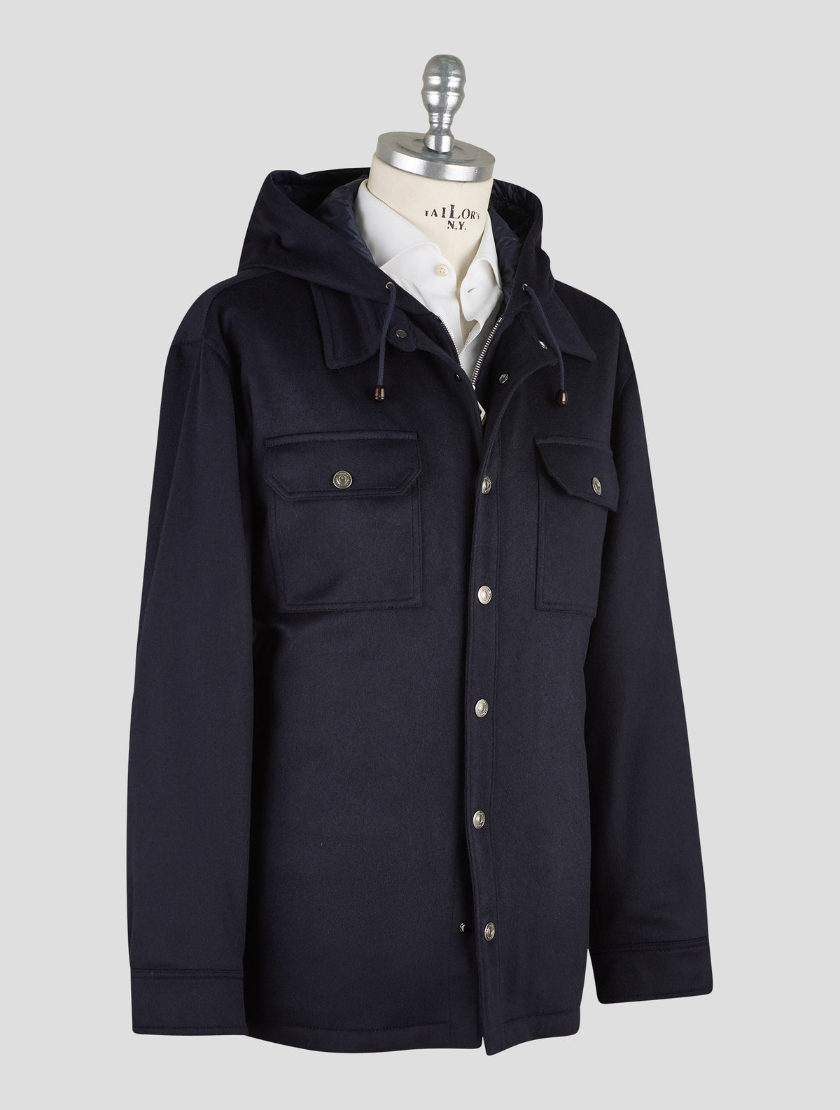Sartorio Napoli Dark Blue Cashemere Coat