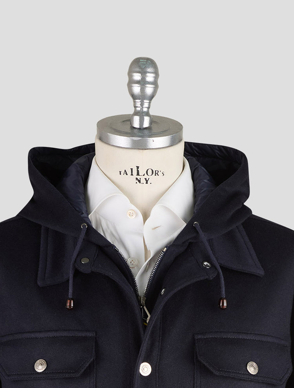Sartorio Napoli Dark Blue Cashemere Coat