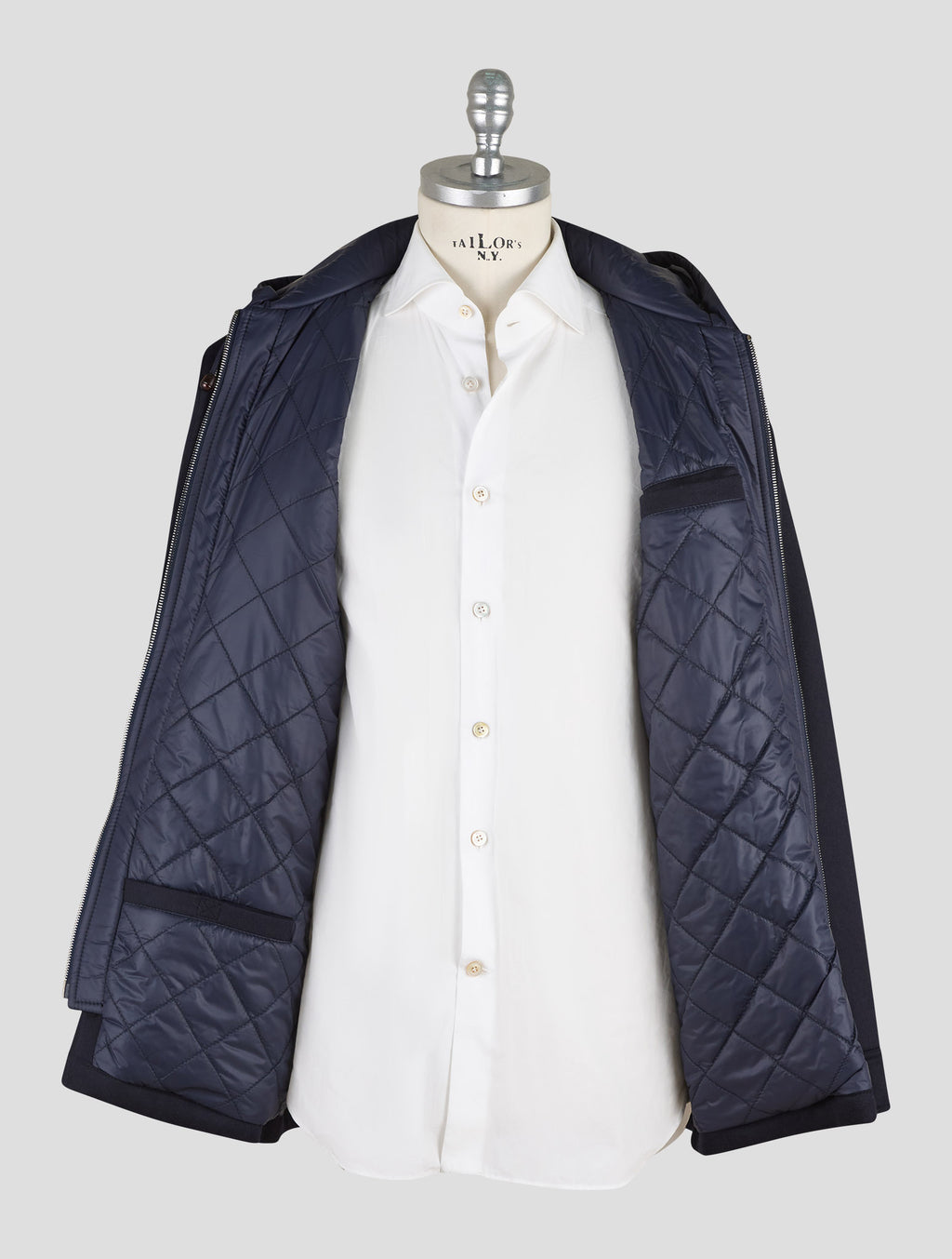 Sartorio Napoli Dark Blue Cashemere Coat