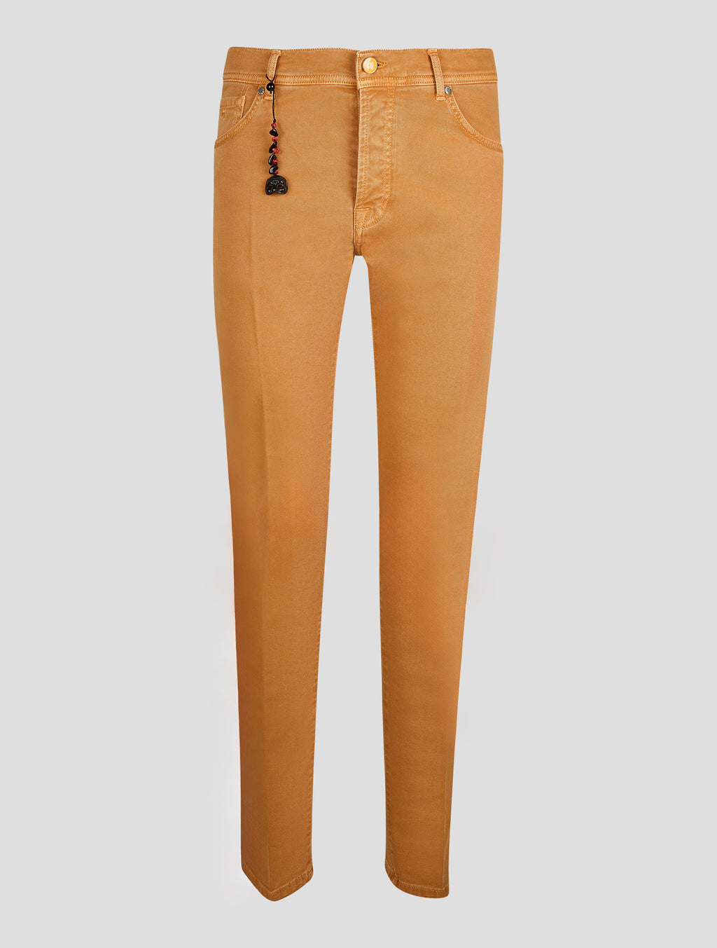 Marco Pescarolo Orange Cotton Linen Ea Jeans