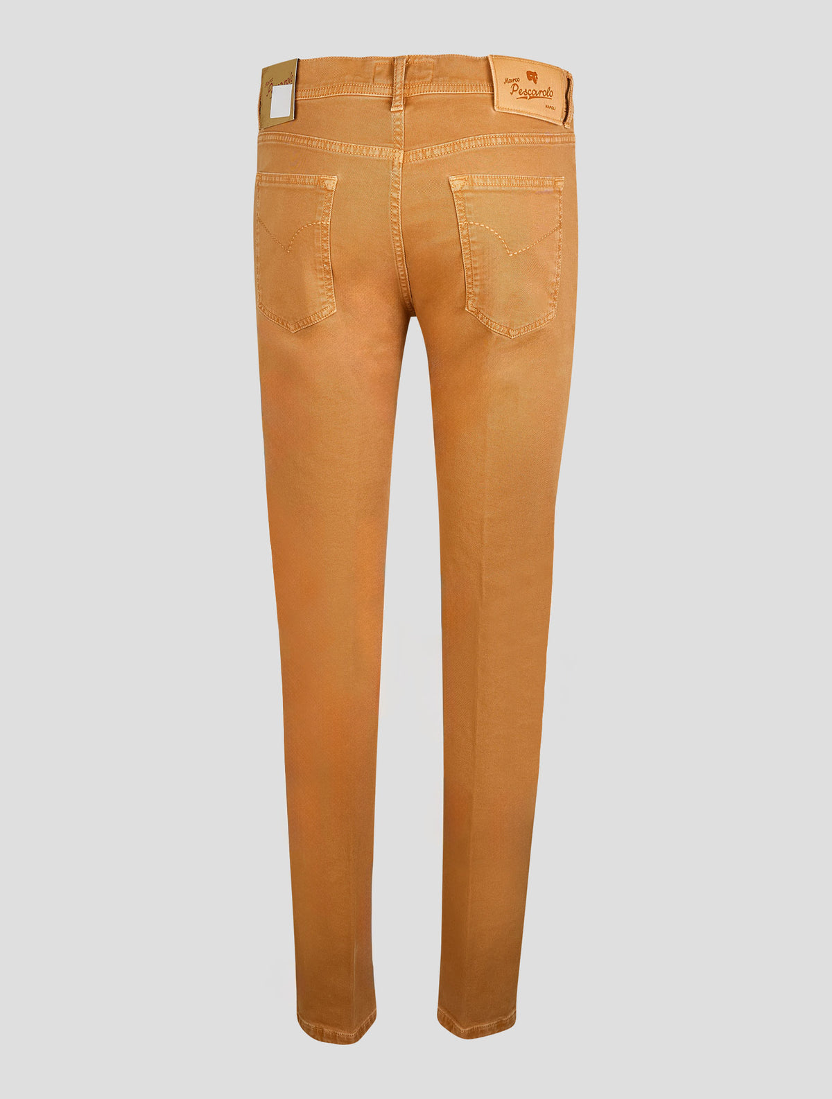 Marco Pescarolo Orange Cotton Linen Ea Jeans