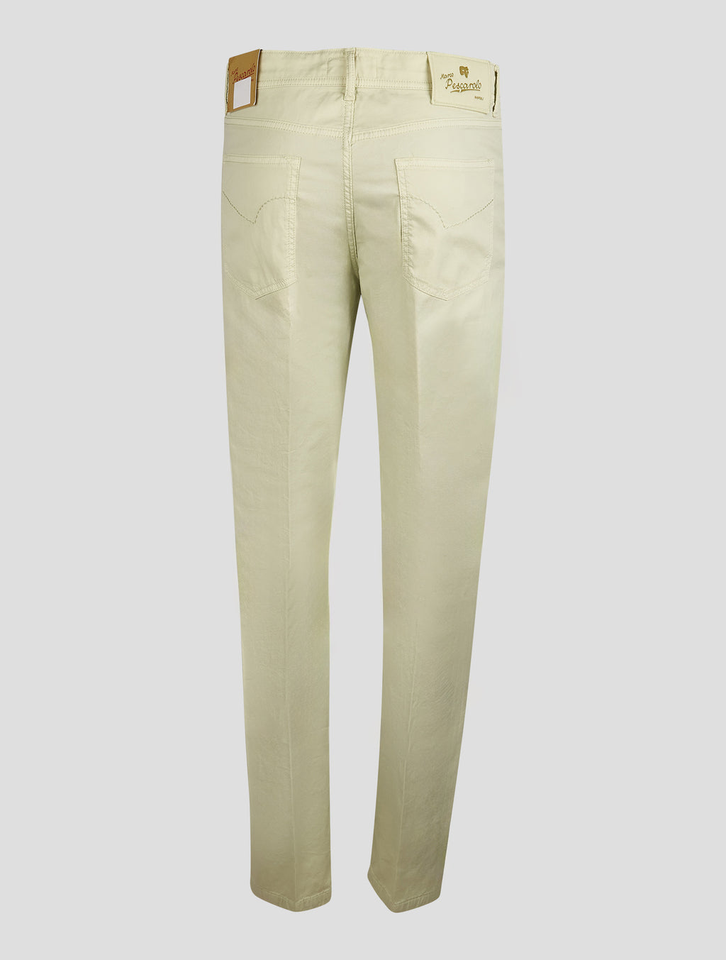 Marco Pescarolo Light Green Cotton Silk Ea Jeans