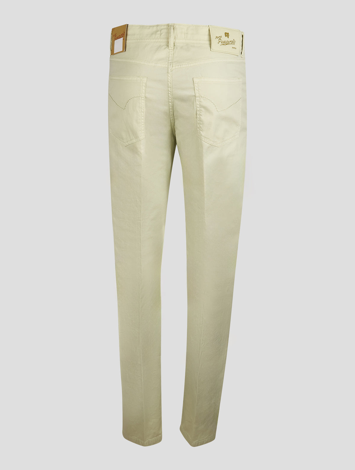Marco Pescarolo Light Green Cotton Silk Ea Jeans