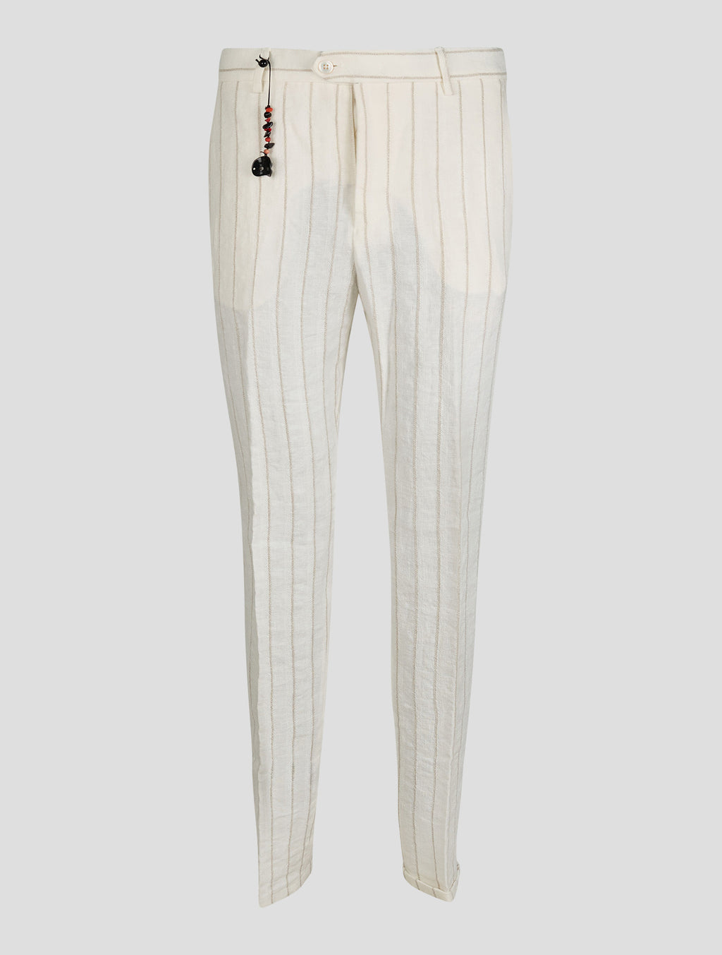 Marco Pescarolo White Beige Linen Pants