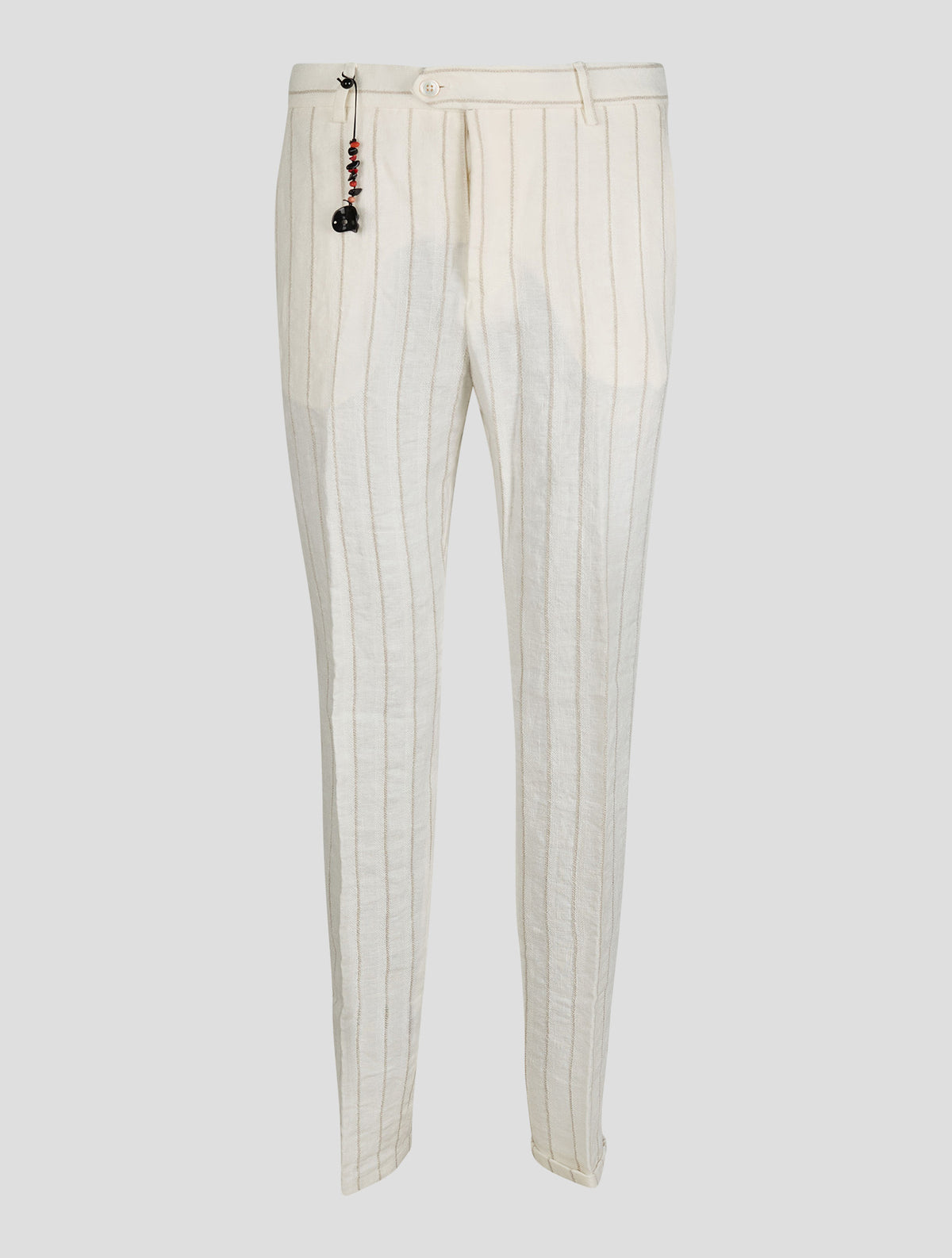 Marco Pescarolo White Beige Linen Pants