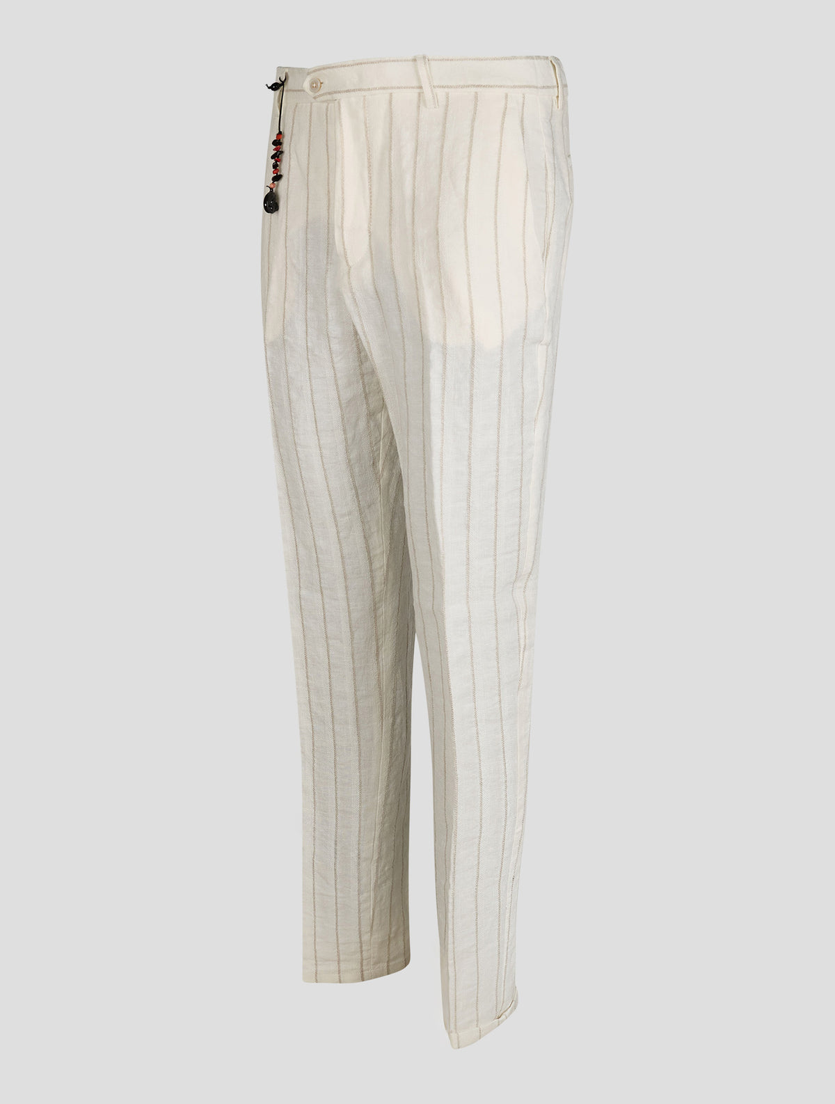 Marco Pescarolo White Beige Linen Pants