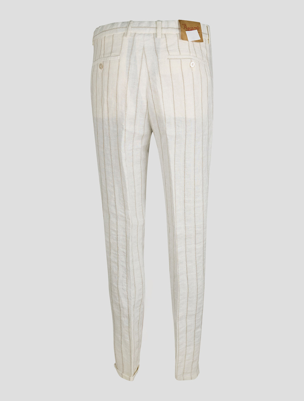 Marco Pescarolo White Beige Linen Pants