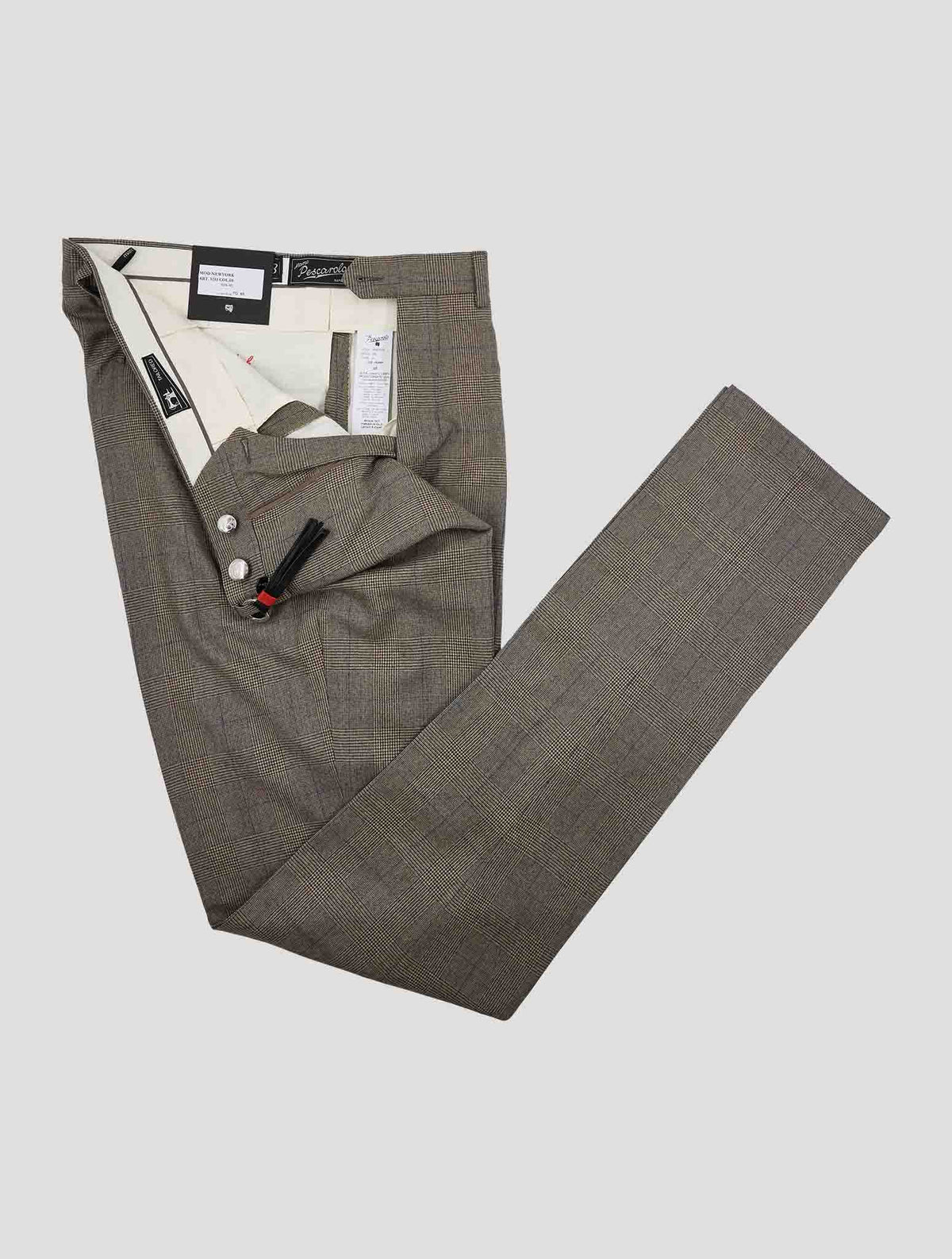 Marco Pescarolo Brown Blue Virgin Wool Pants