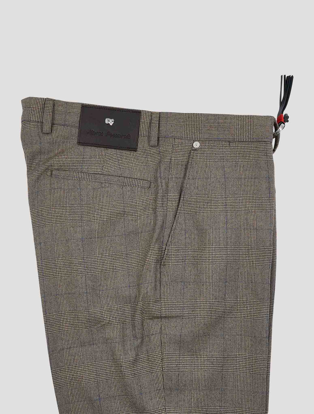 Marco Pescarolo Brown Blue Virgin Wool Pants