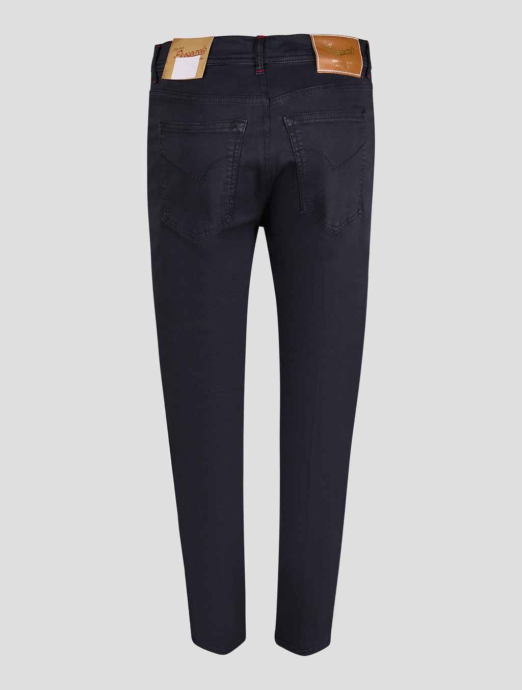 Marco Pescarolo Black Cotton Silk Ea Lycra Jeans