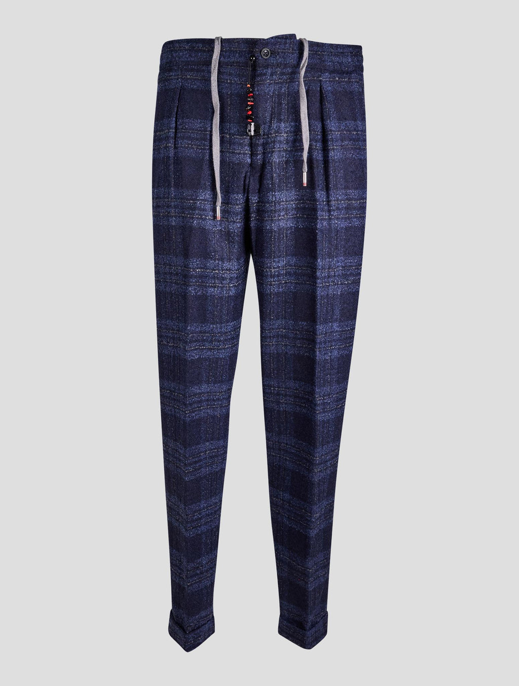 Marco Pescarolo Blue Alpaca Virgin Wool Pa Pants