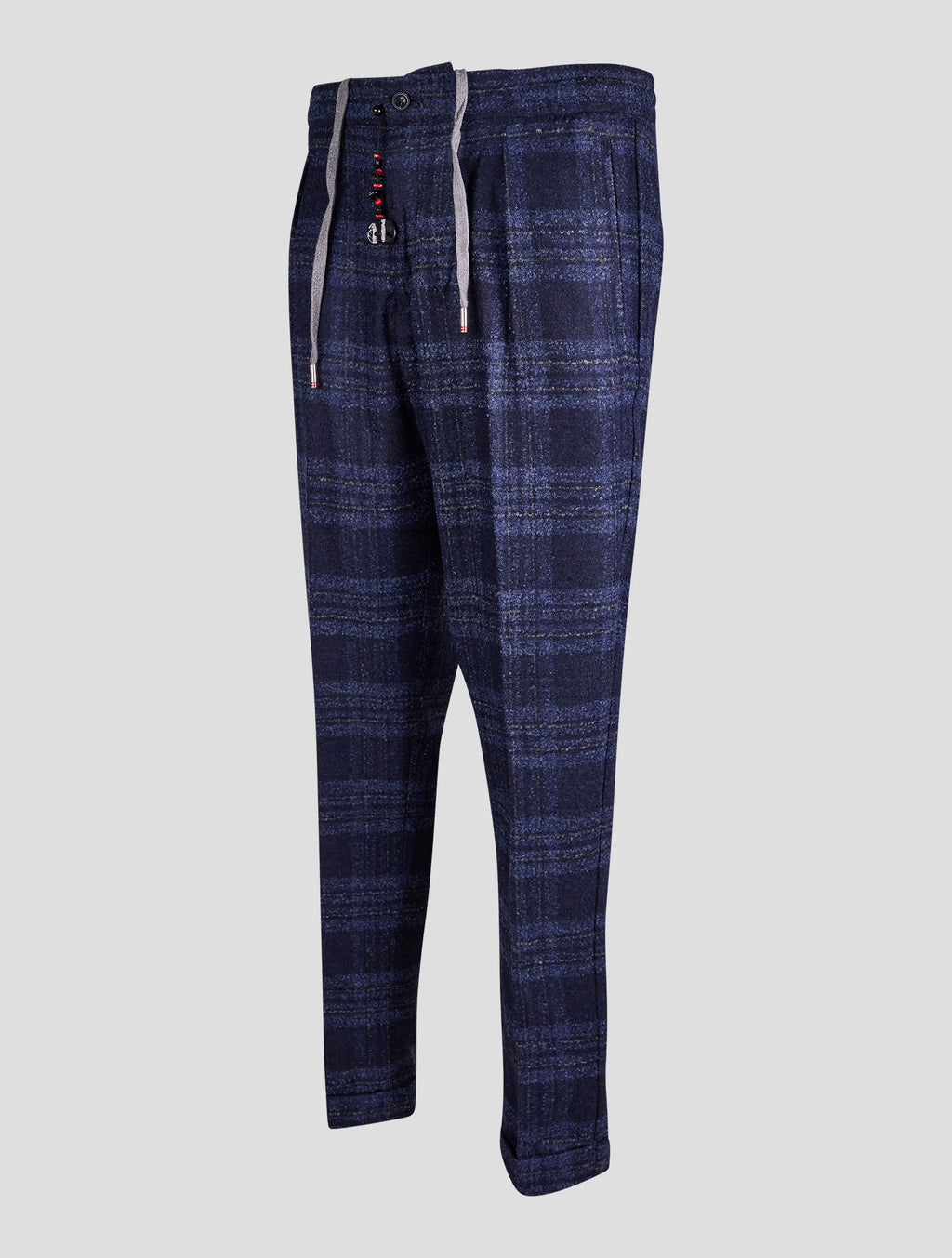 Marco Pescarolo Blue Alpaca Virgin Wool Pa Pants