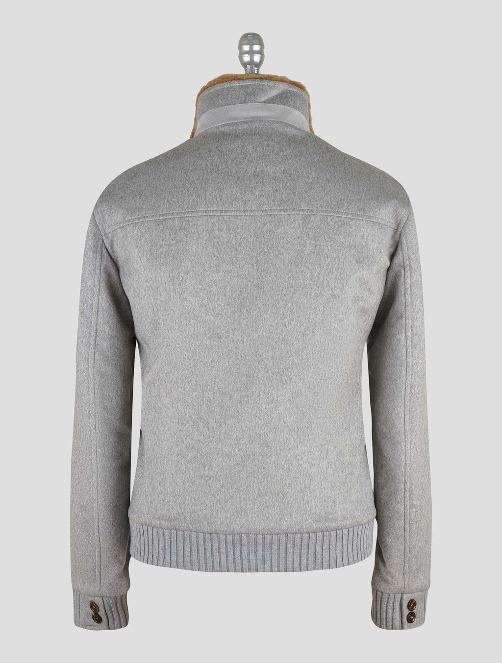 Kired Light Gray Cashmere Beaver Fur Coat