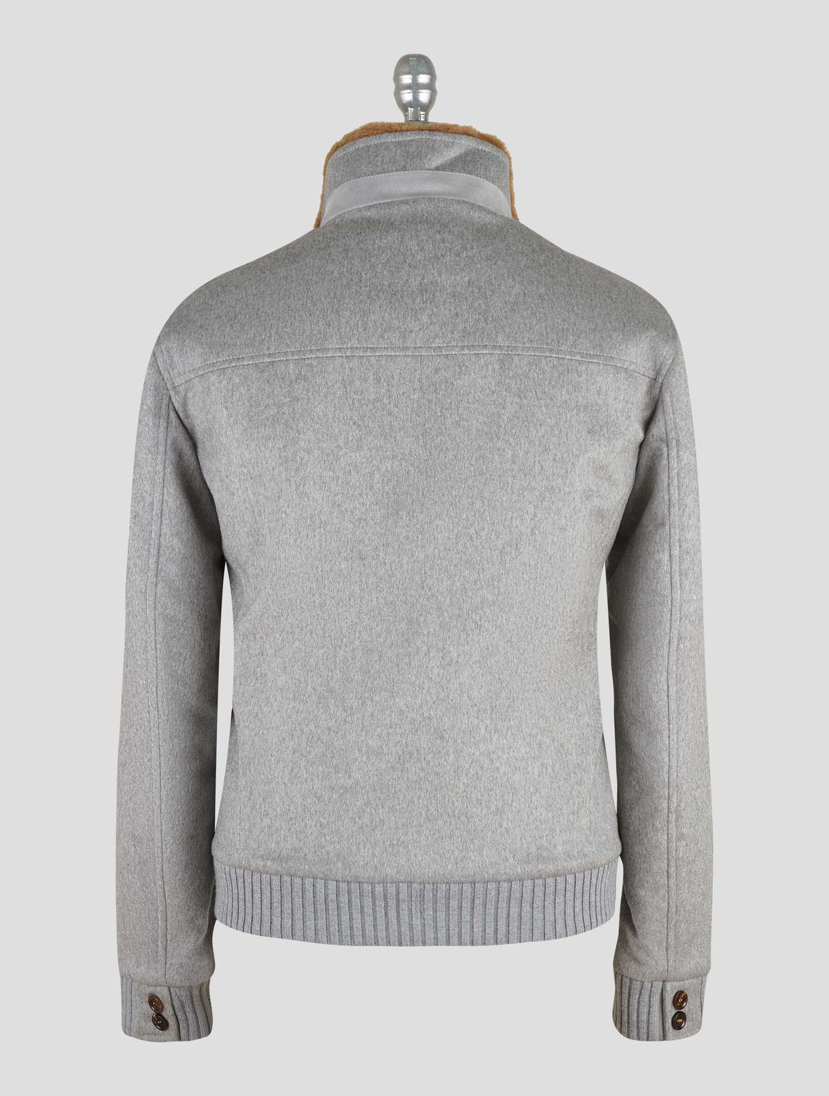 Kired Light Gray Cashmere Beaver Fur Coat