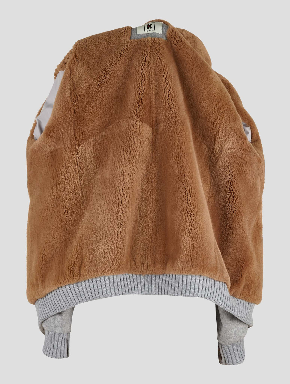 Kired Light Gray Cashmere Beaver Fur Coat