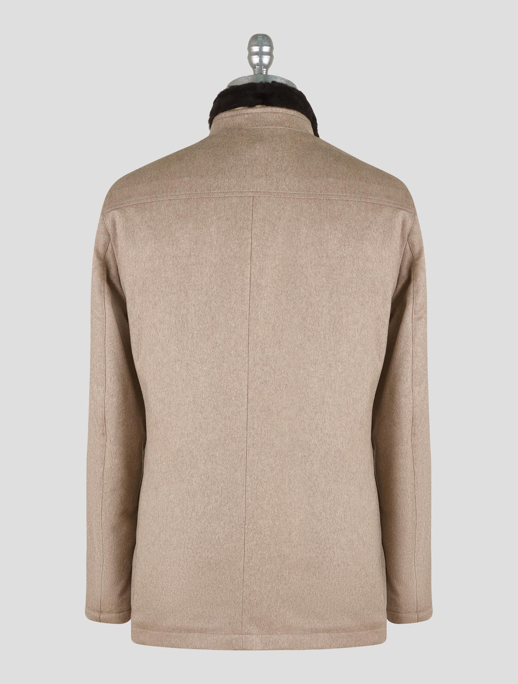 Kired Beige Cashmere Weasel Fur Coat