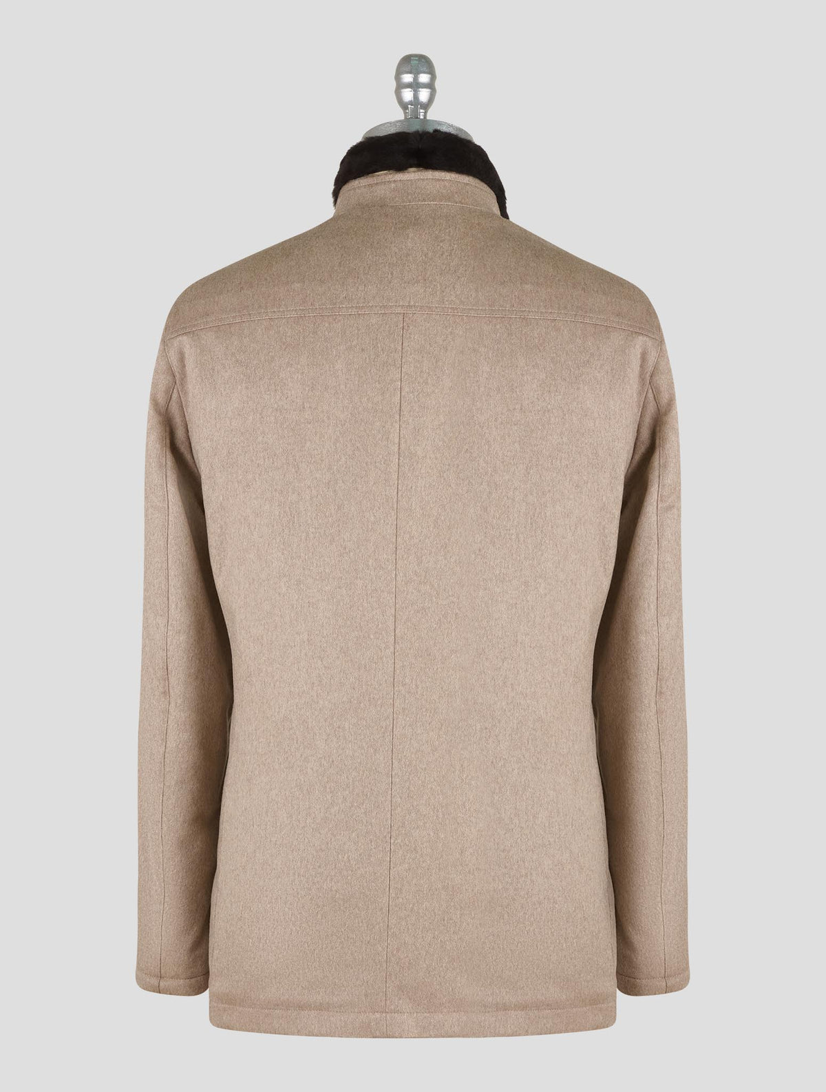 Kired Beige Cashmere Weasel Fur Coat