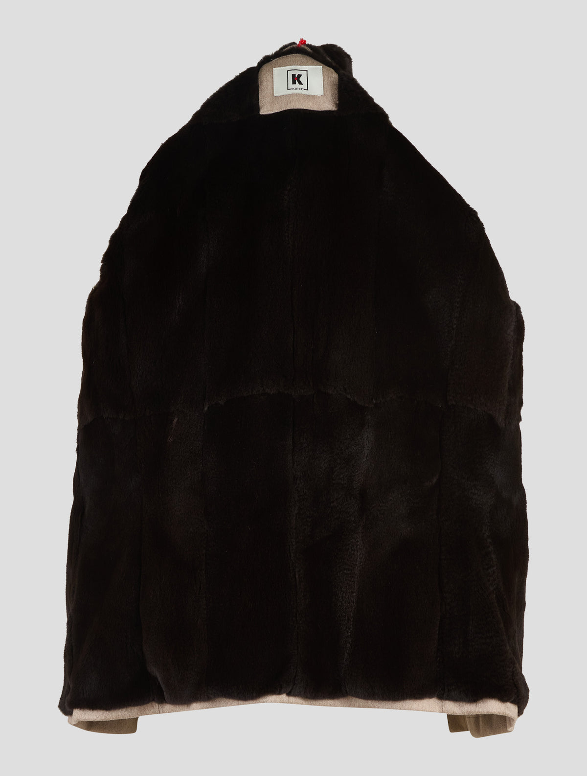 Kired Beige Cashmere Weasel Fur Coat