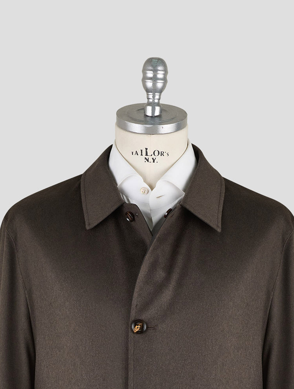 Kired Dark Green Blue Cashmere Pl Overcoat