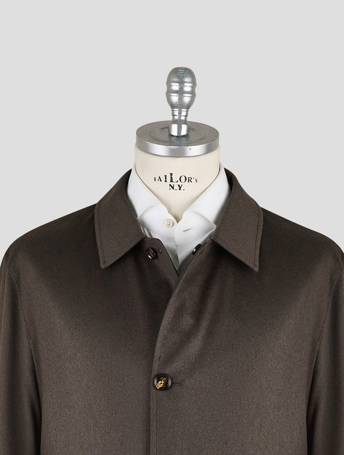 Kired Dark Green Blue Cashmere Pl Overcoat