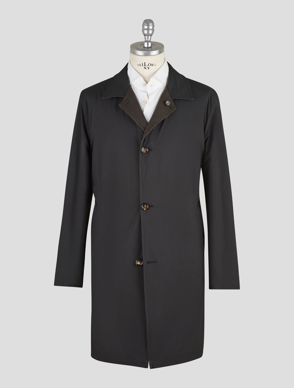 Kired Dark Green Blue Cashmere Pl Overcoat