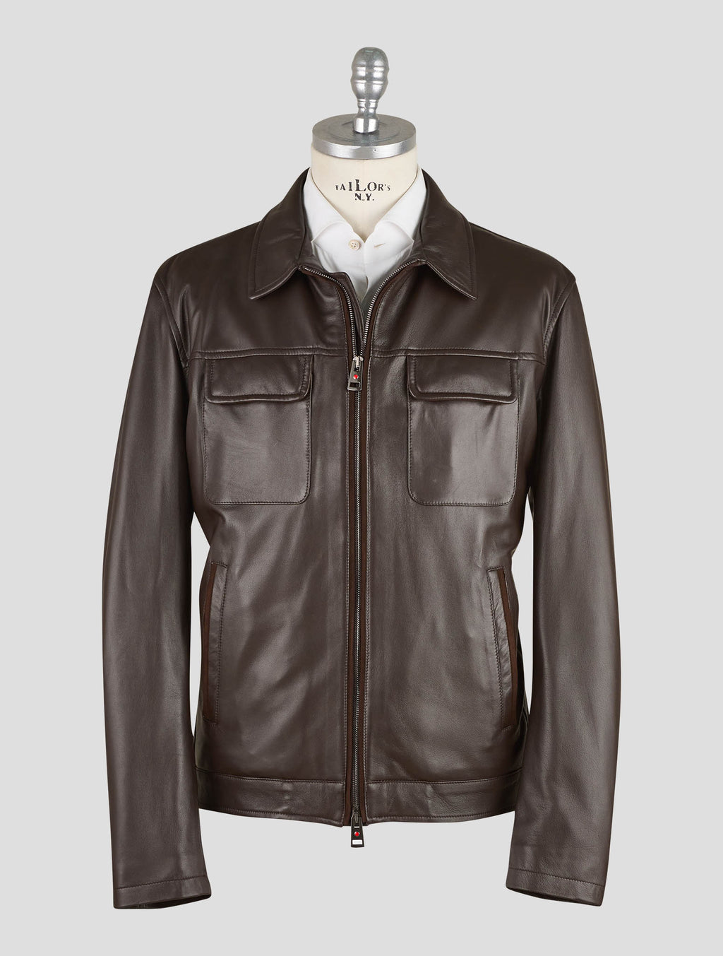 Kired Brown Leather Coat