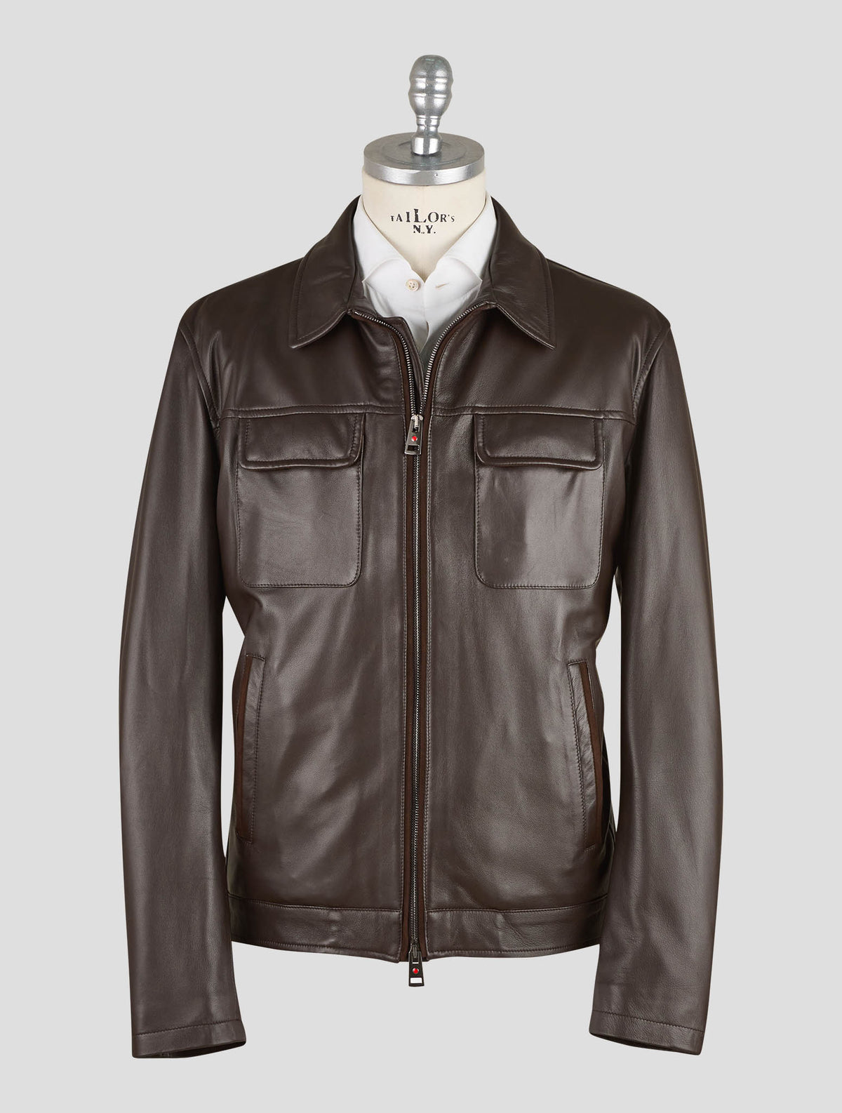 Kired Brown Leather Coat