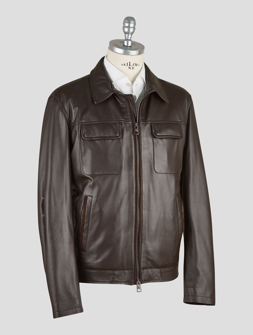 Kired Brown Leather Coat