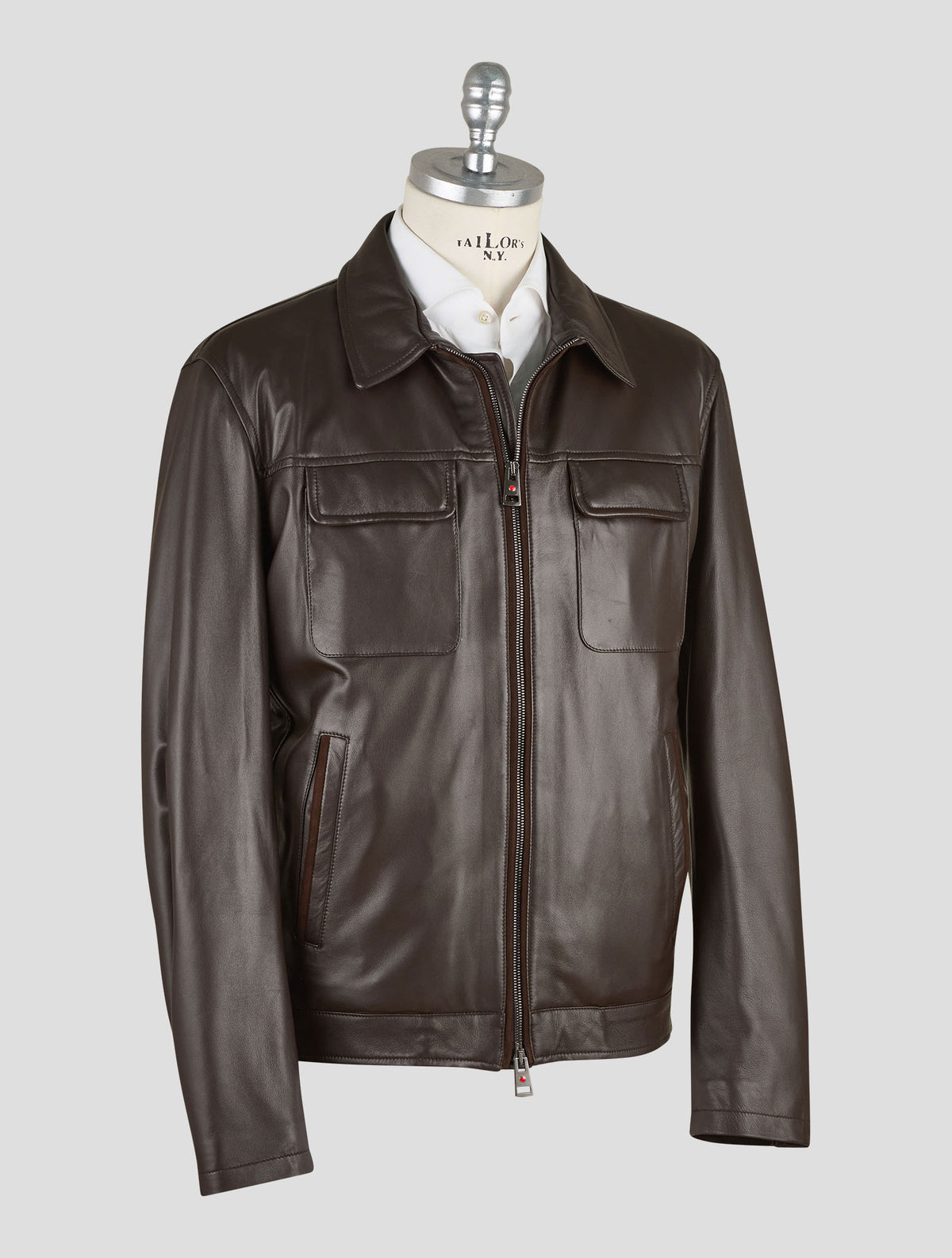 Kired Brown Leather Coat