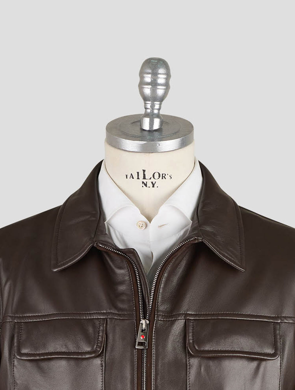 Kired Brown Leather Coat
