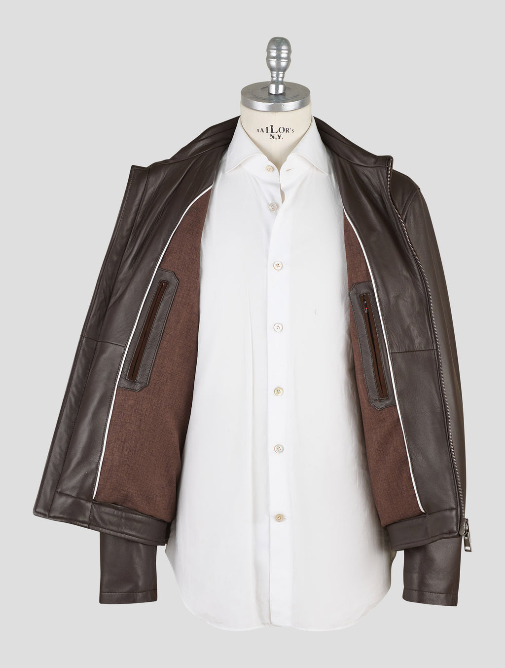 Kired Brown Leather Coat