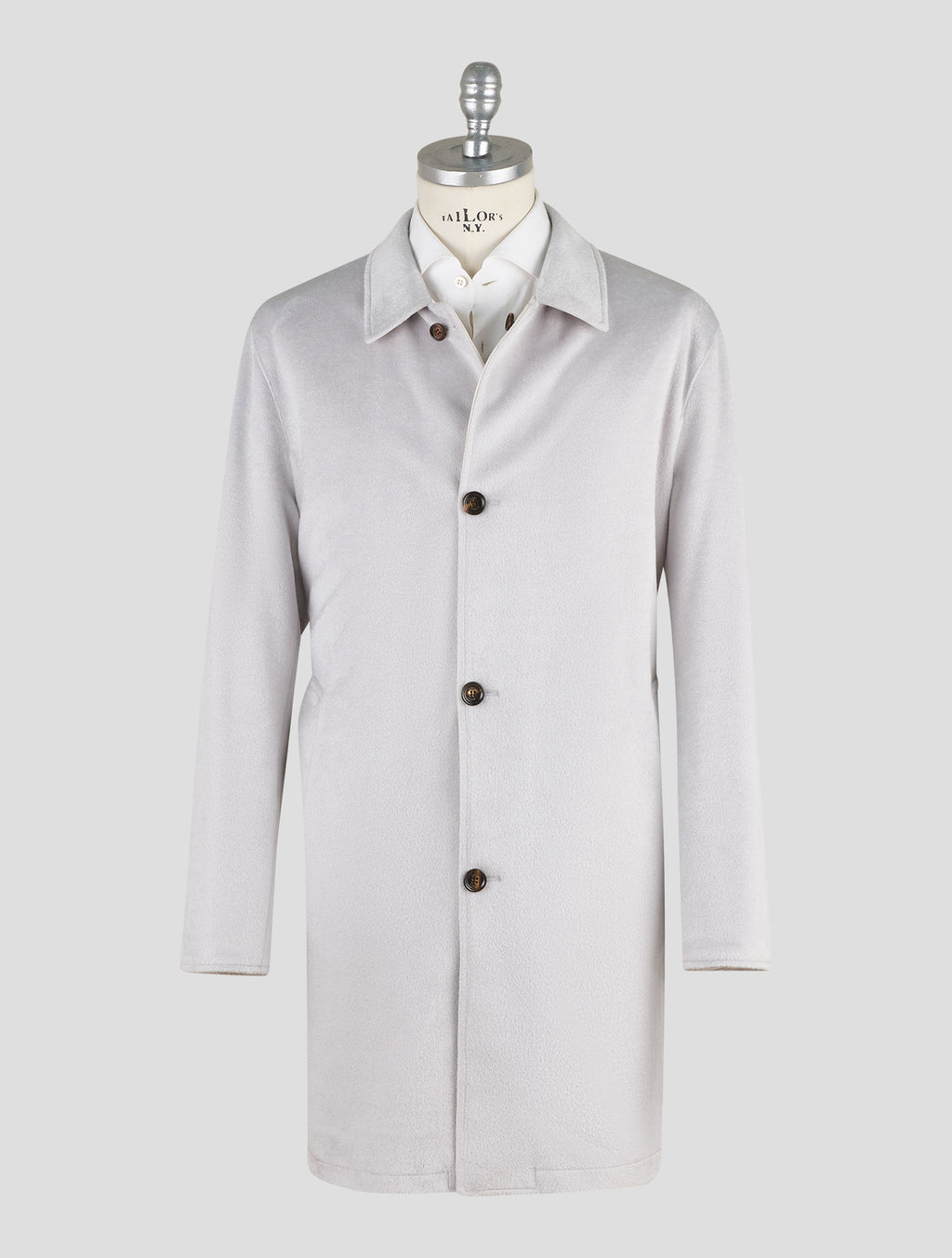Kired Gray Pl Acrylic Wool Reverse Pl Overcoat