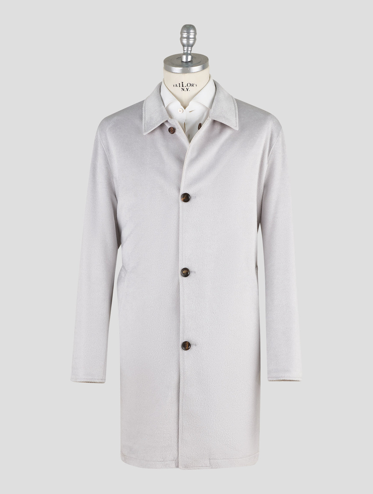 Kired Gray Pl Acrylic Wool Reverse Pl Overcoat