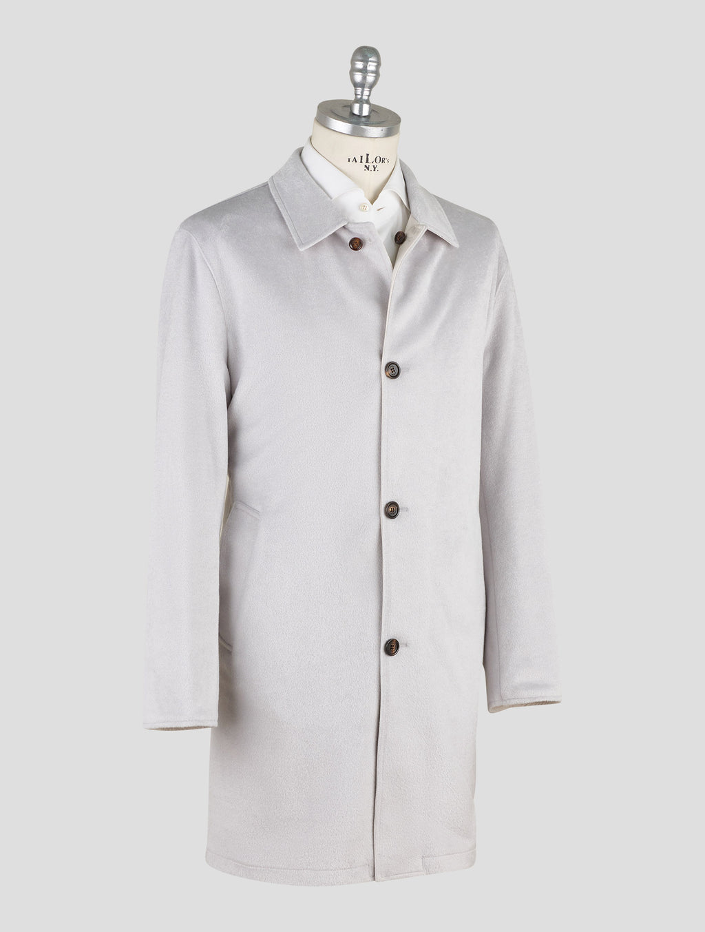 Kired Gray Pl Acrylic Wool Reverse Pl Overcoat