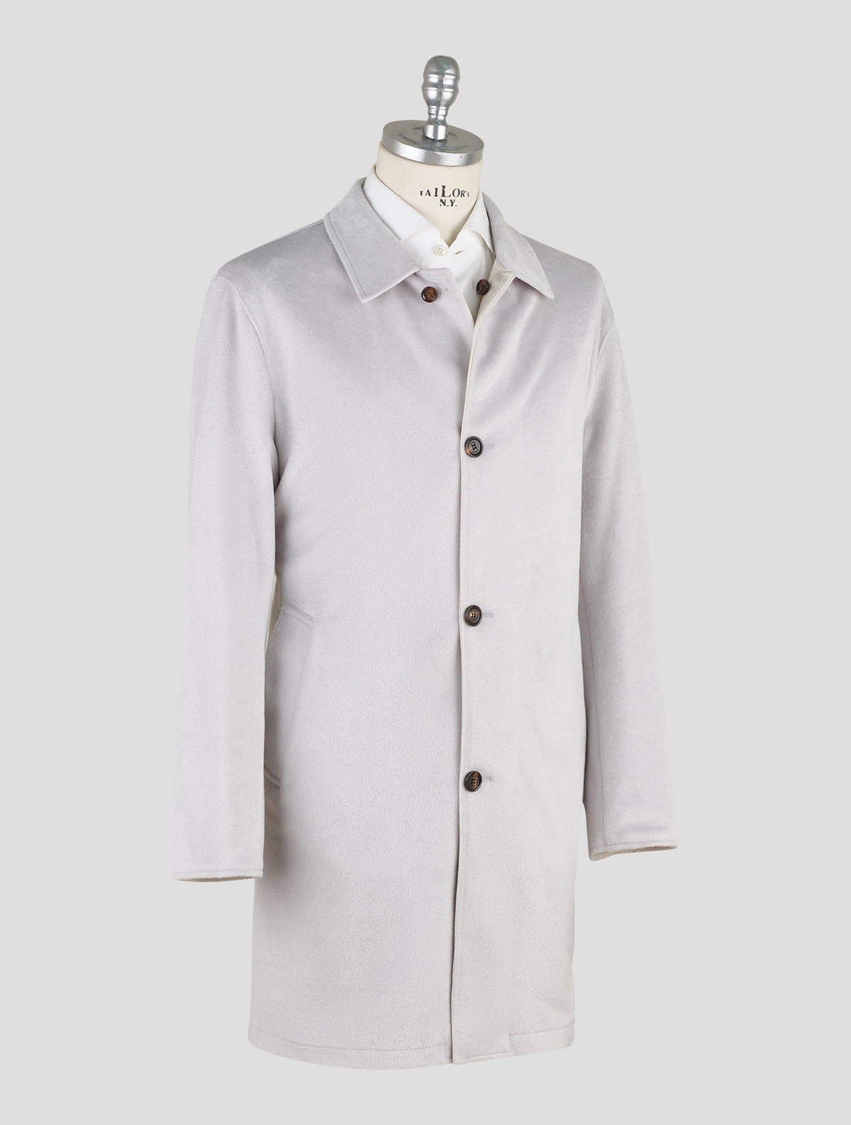 Kired Gray Pl Acrylic Wool Reverse Pl Overcoat