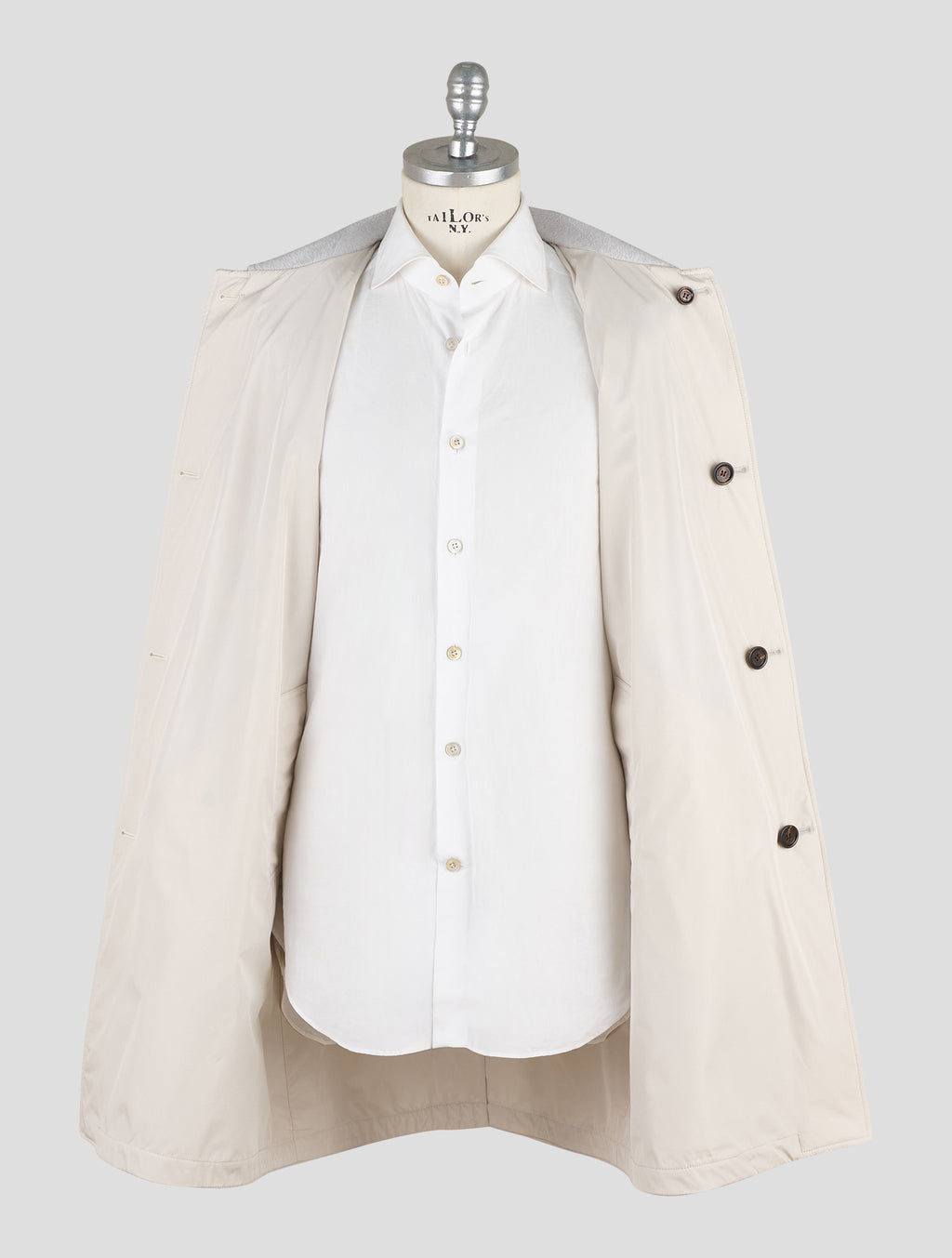 Kired Gray Pl Acrylic Wool Reverse Pl Overcoat