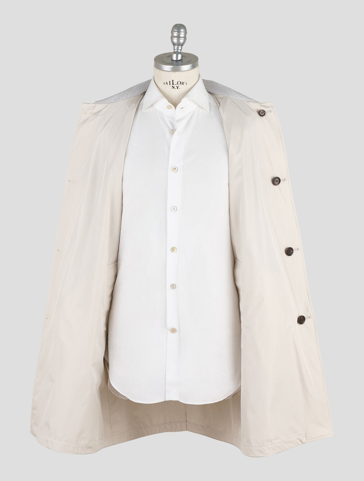 Kired Gray Pl Acrylic Wool Reverse Pl Overcoat