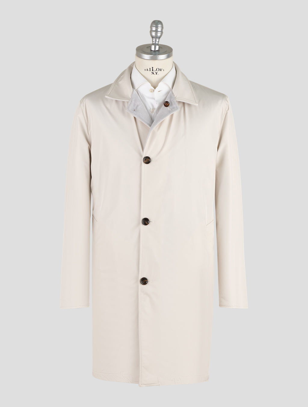 Kired Gray Pl Acrylic Wool Reverse Pl Overcoat