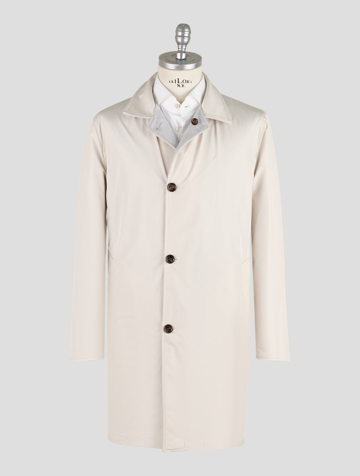 Kired Gray Pl Acrylic Wool Reverse Pl Overcoat